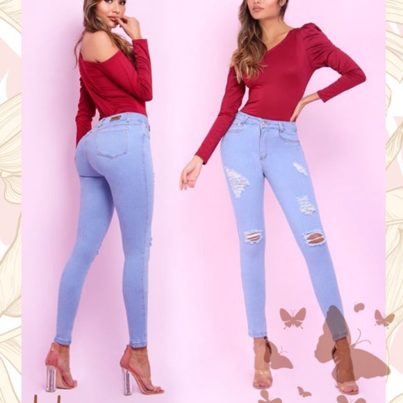 Colombian Skinny butt lifter jeans for women size 2-8, gift for her - Picture 1 of 15